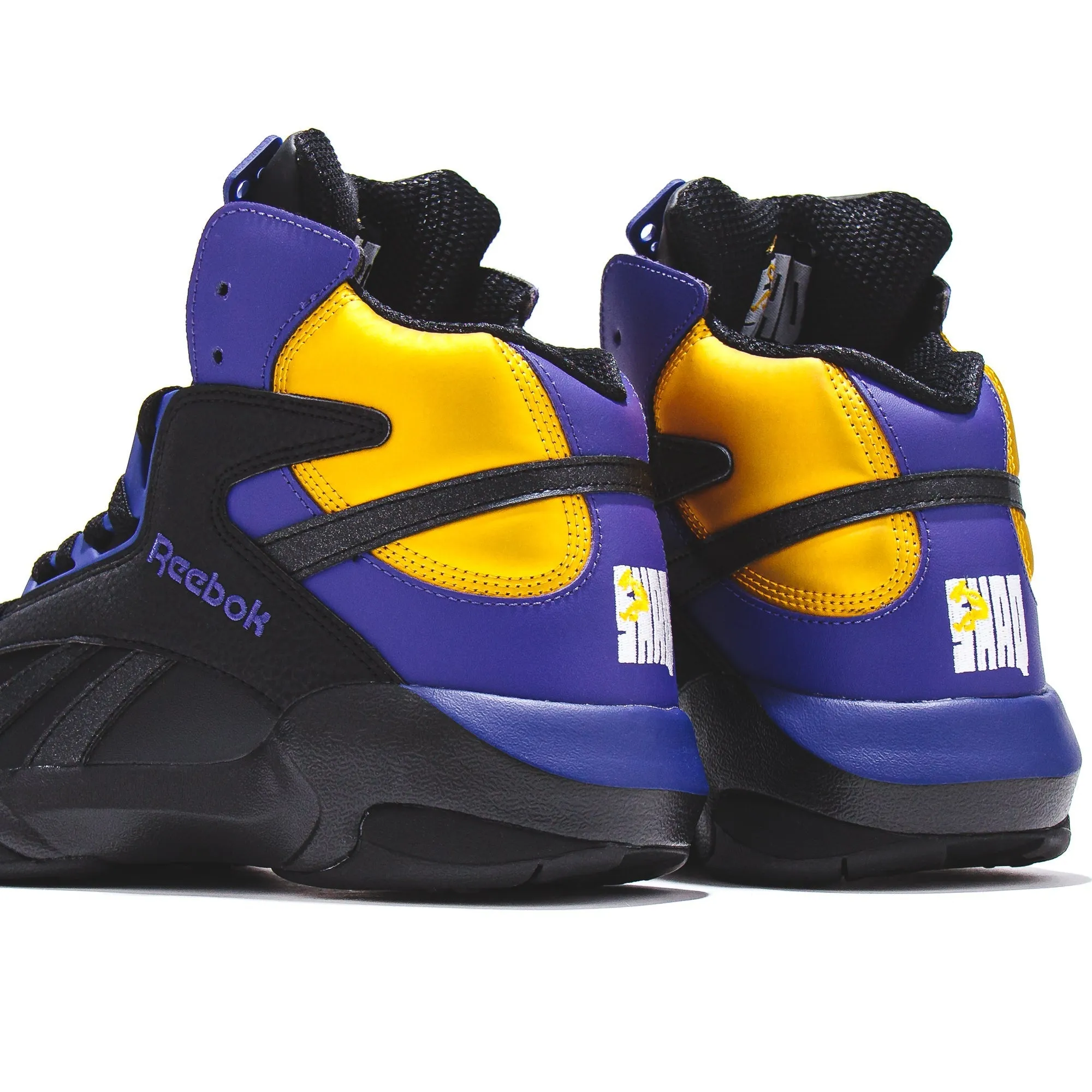 Reebok Basketball Men Shaq Attaq Black Pump Gold Lakers GY7127