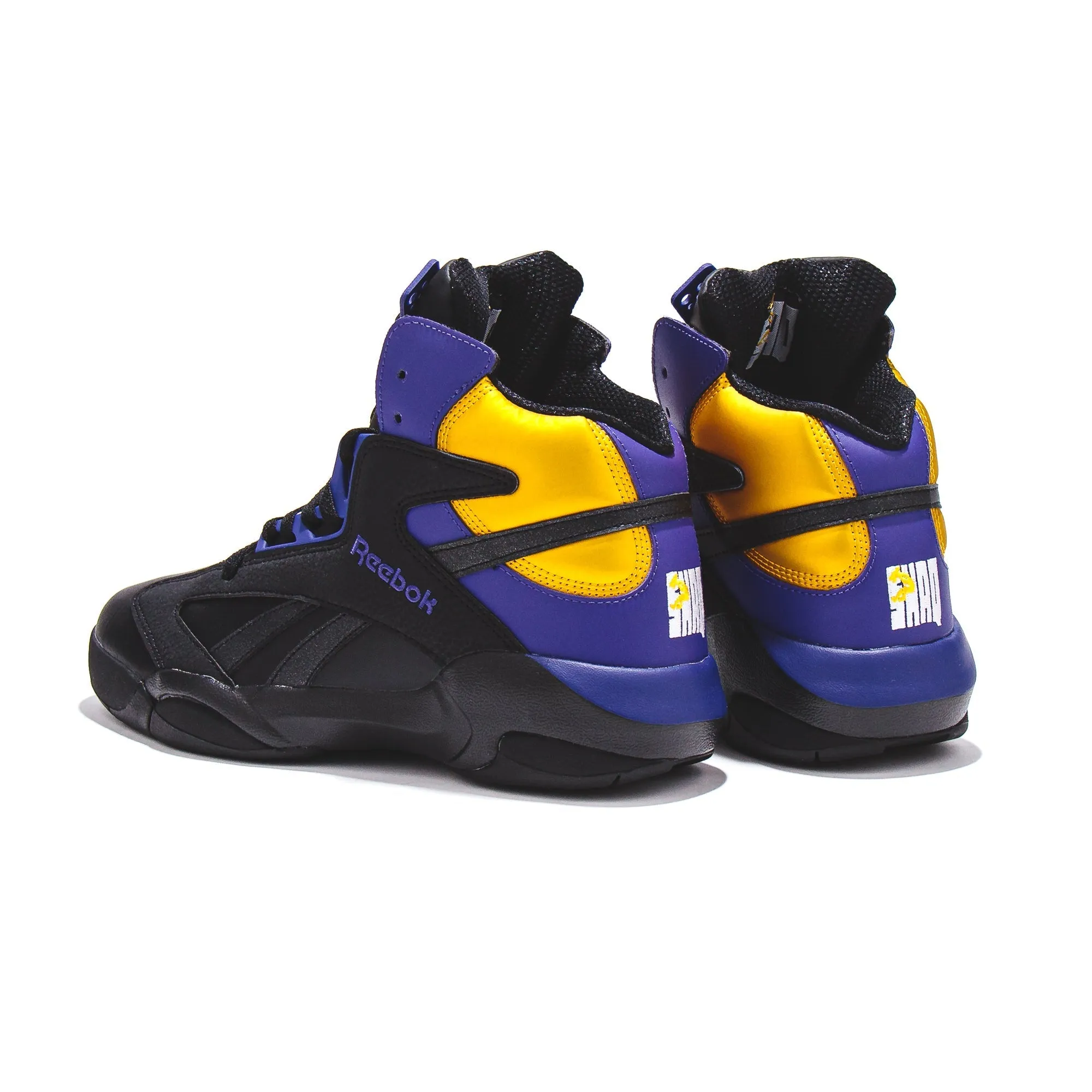 Reebok Basketball Men Shaq Attaq Black Pump Gold Lakers GY7127