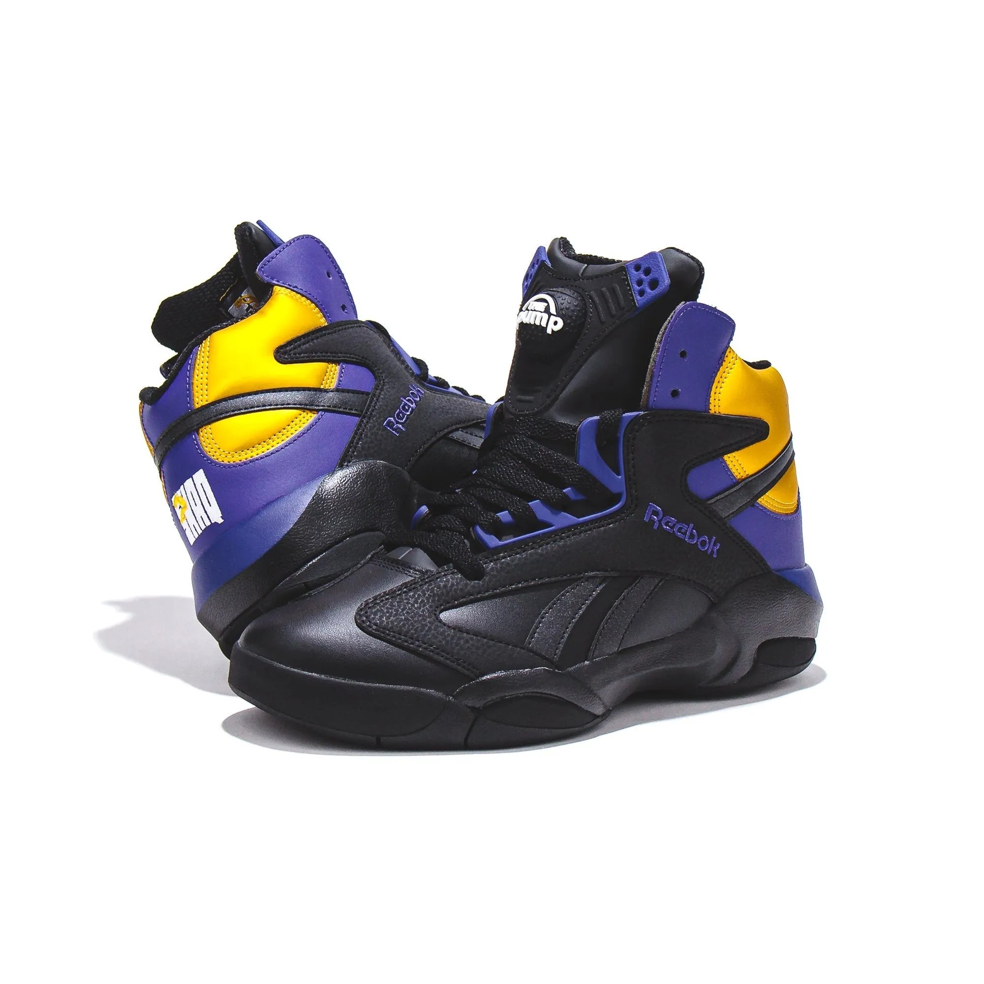 Reebok Basketball Men Shaq Attaq Black Pump Gold Lakers GY7127