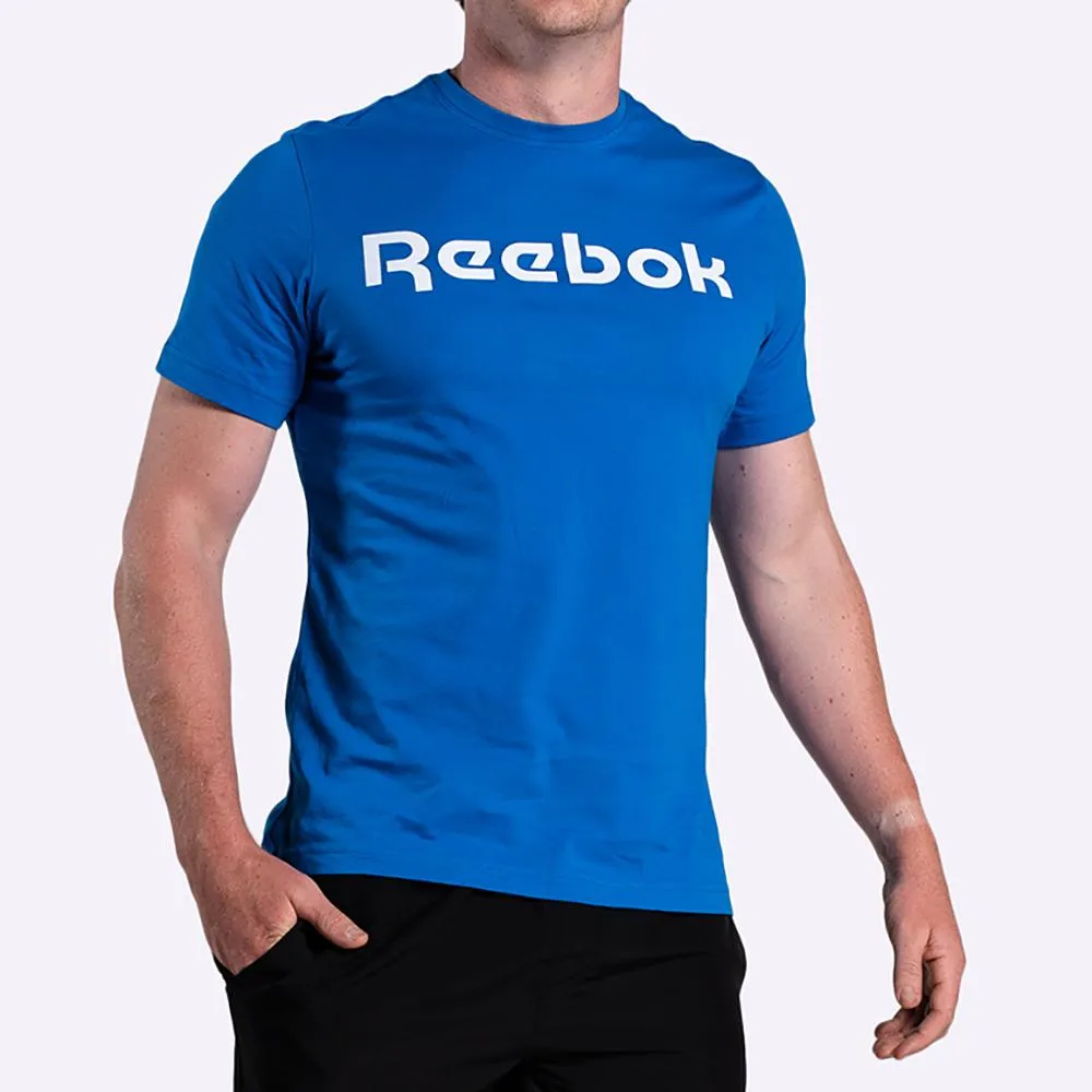 Reebok - Men's Graphic Series Linear Logo Tee - BLUE SPORT