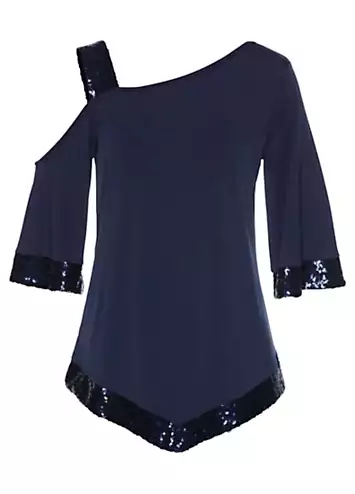 Sequin Trim Tunic by bonprix | Look Again