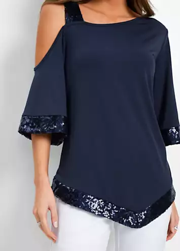 Sequin Trim Tunic by bonprix | Look Again