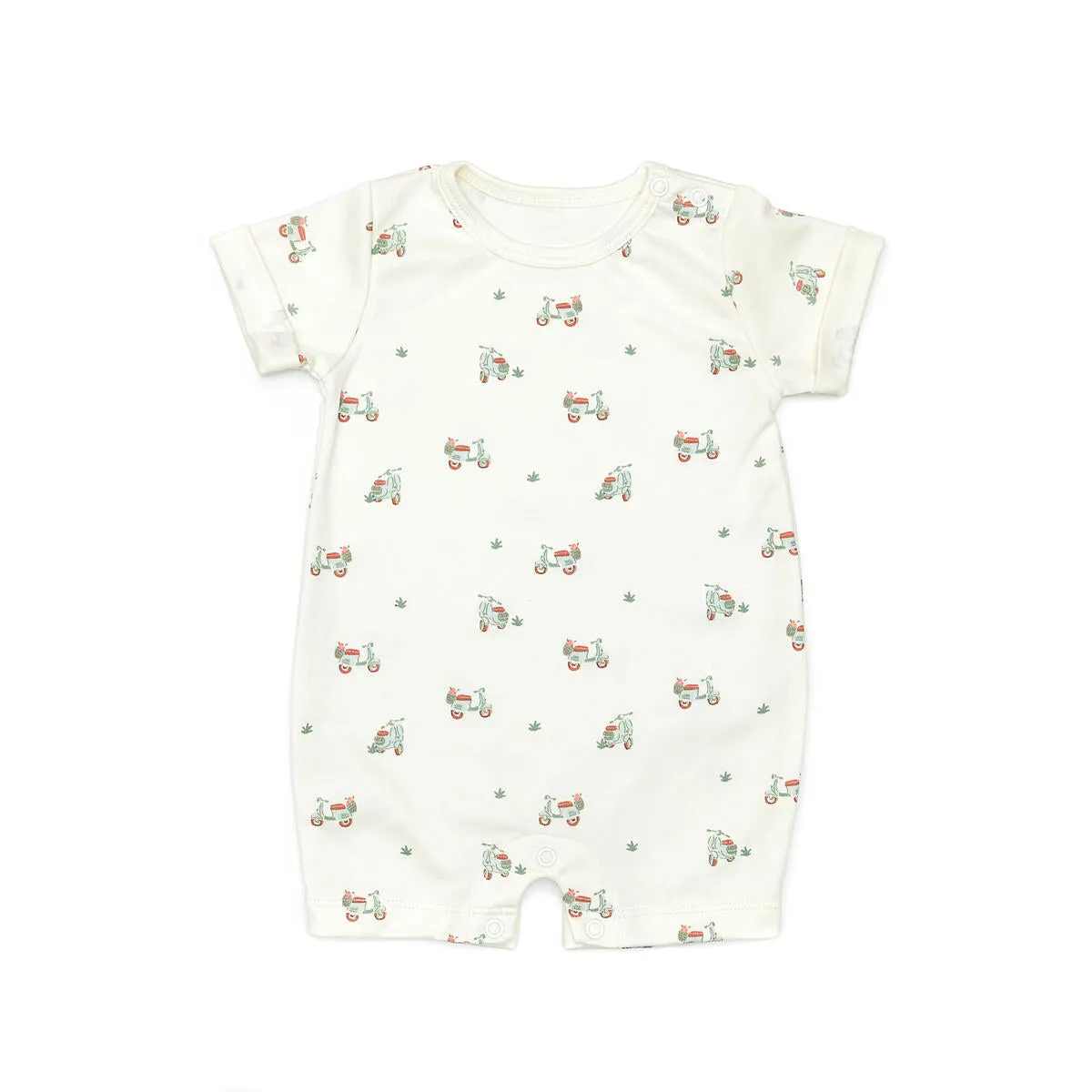 short sleeve romper - natural vespa