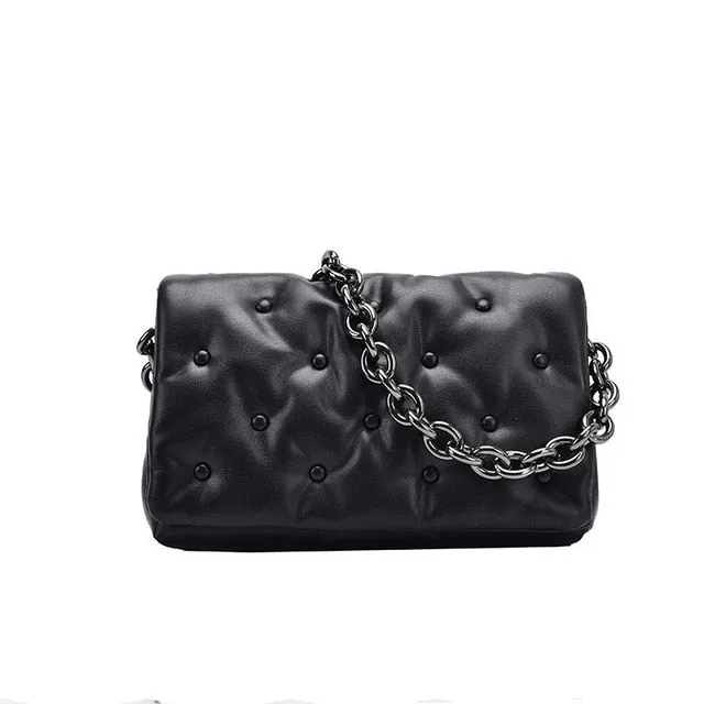 Shoulder Bag with Quality Thick Metal Chain