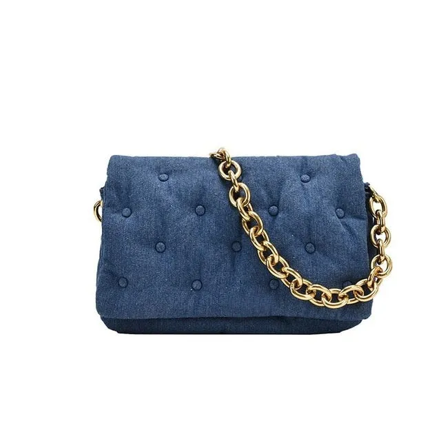 Shoulder Bag with Quality Thick Metal Chain