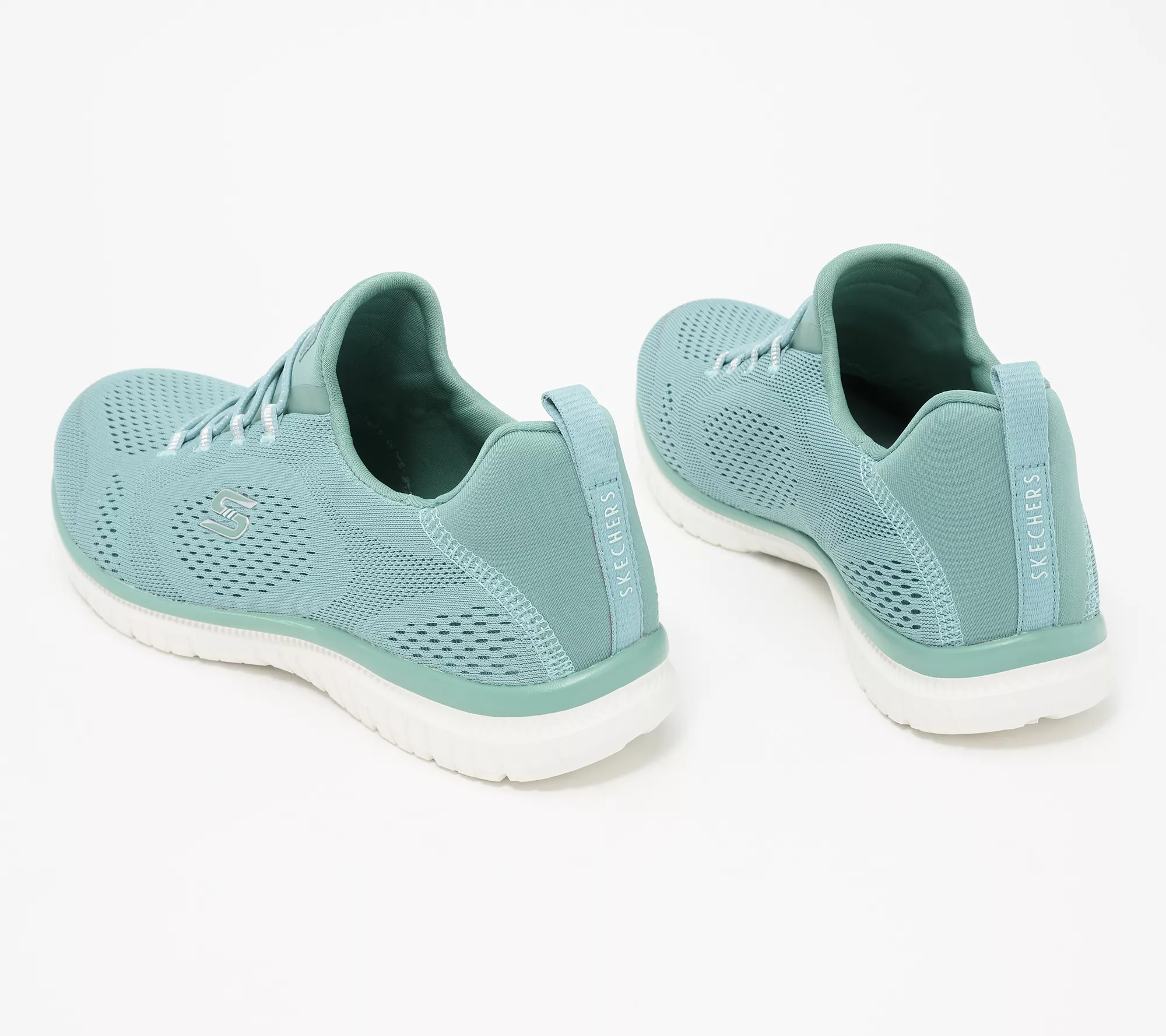 Skechers Virtue Washable Mesh Slip-On Bungee Sneakers - Pure Radiance