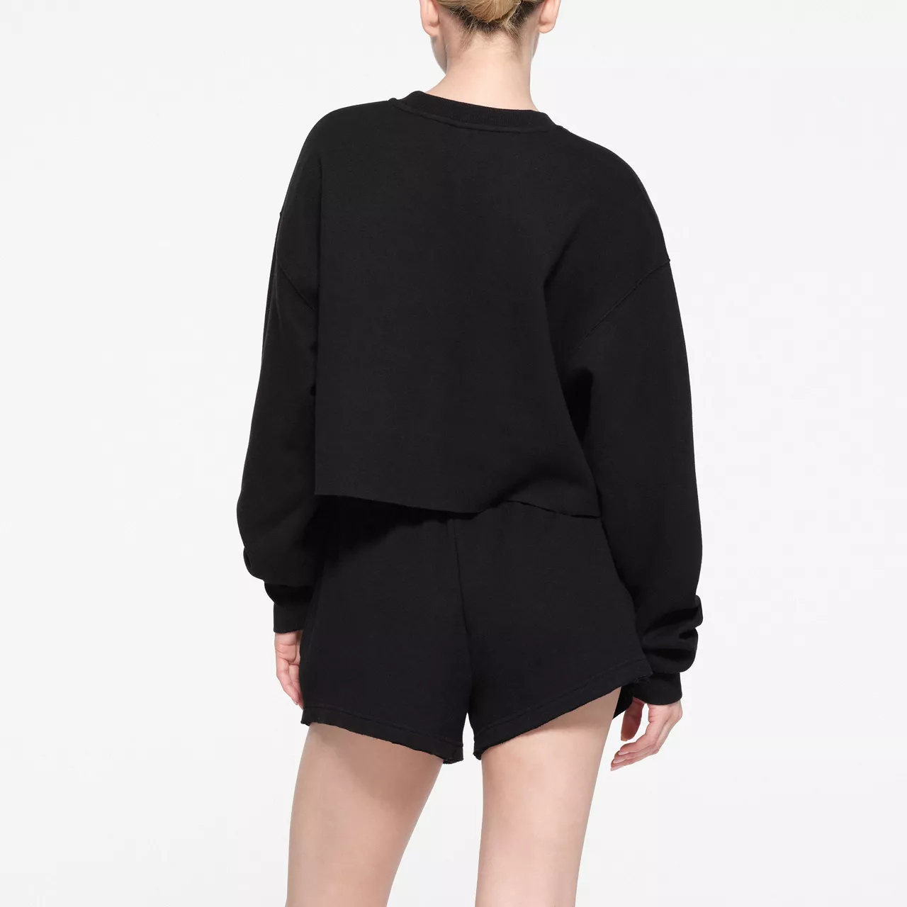 SKIMS COTTON FLEECE Short Onyx - Black