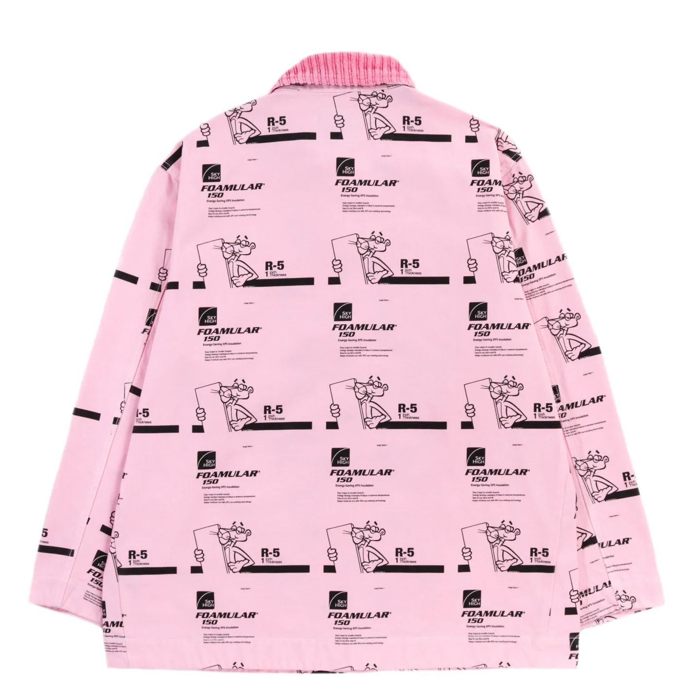 SKY HIGH FARM WORKWEAR INSULATION PRINT CHORE COAT PINK