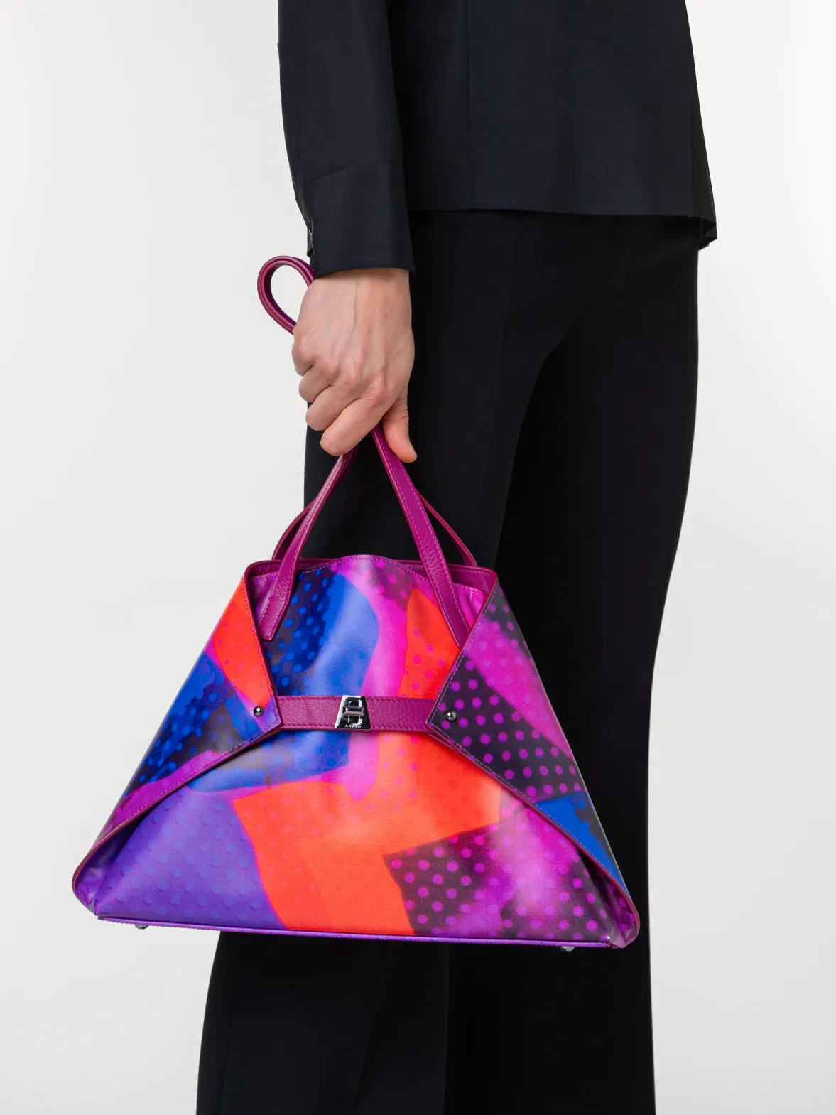 Small Ai Shoulder Bag with Superimposition Print