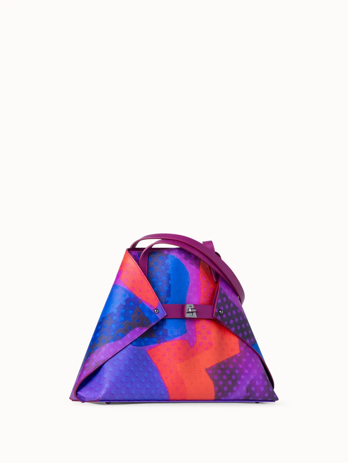 Small Ai Shoulder Bag with Superimposition Print