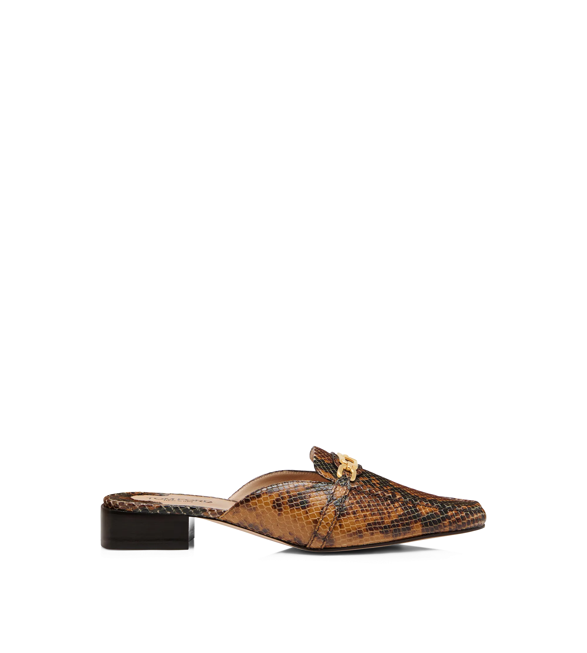 STAMPED PYTHON LEATHER WHITNEY SLIPPER