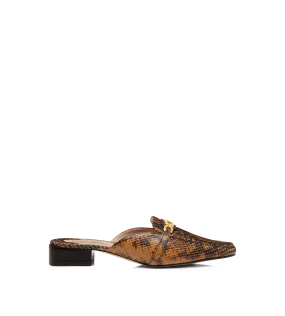 STAMPED PYTHON LEATHER WHITNEY SLIPPER