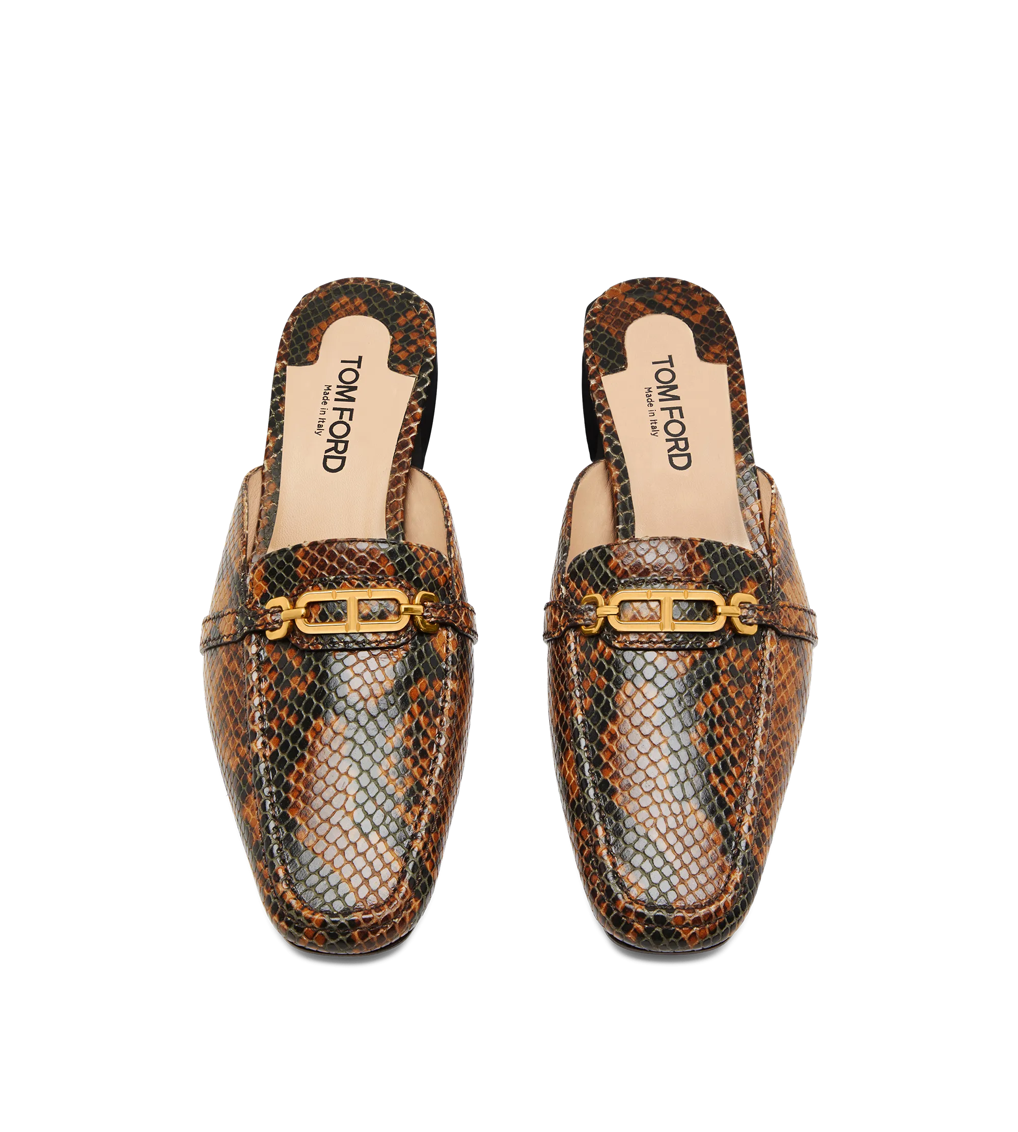 STAMPED PYTHON LEATHER WHITNEY SLIPPER