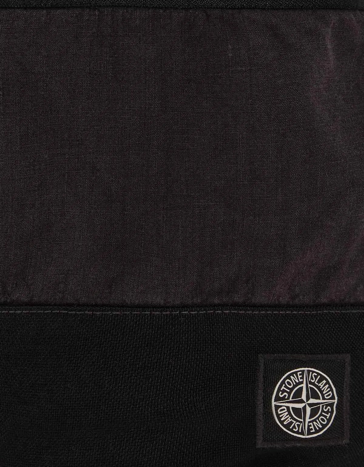 Stone Island Black Lino Nylon Tela-TC Backpack