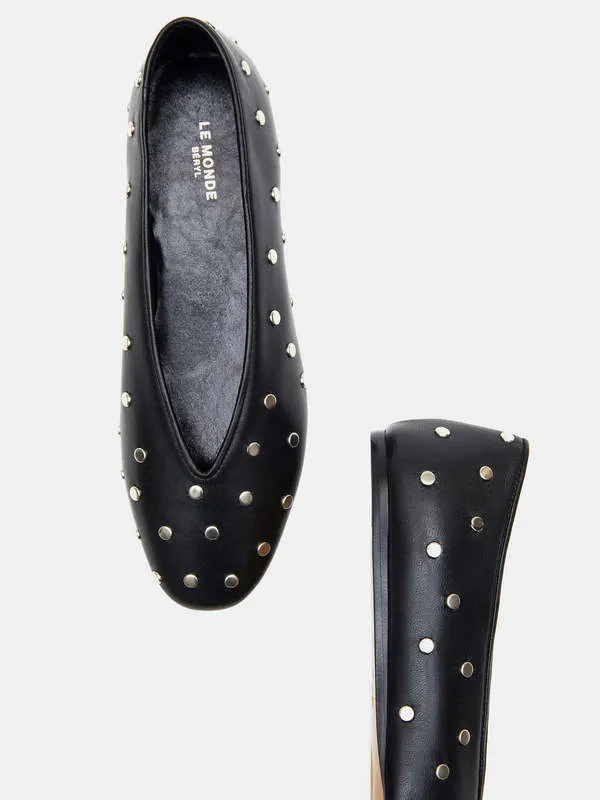 Studded Regency Slipper - Black