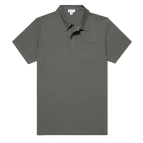 Sunspel Riviera Polo Shirt Khaki