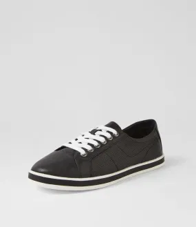 SUPERSOFT Alfii Black White Leather Sneakers