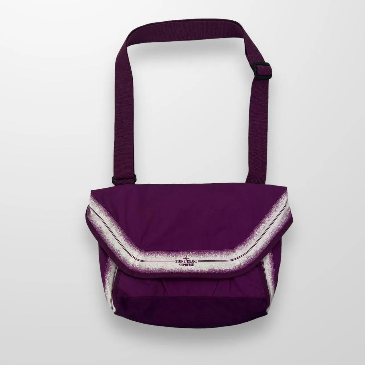 Supreme x Stone Island Purple Shoulder Bag