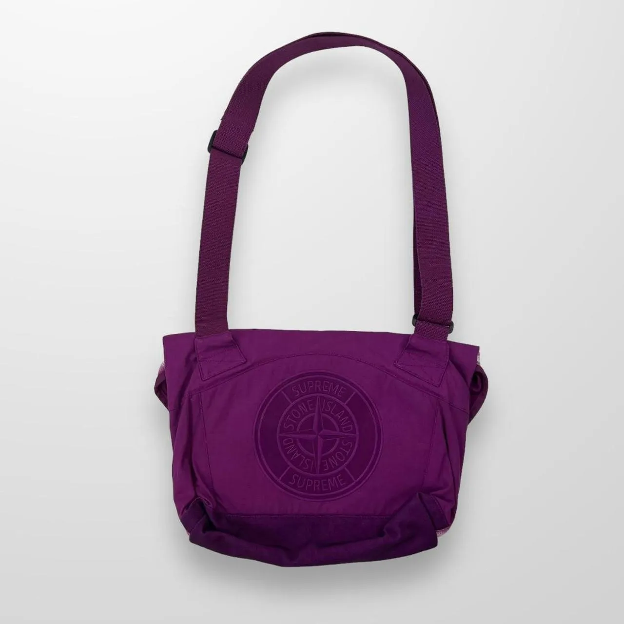 Supreme x Stone Island Purple Shoulder Bag