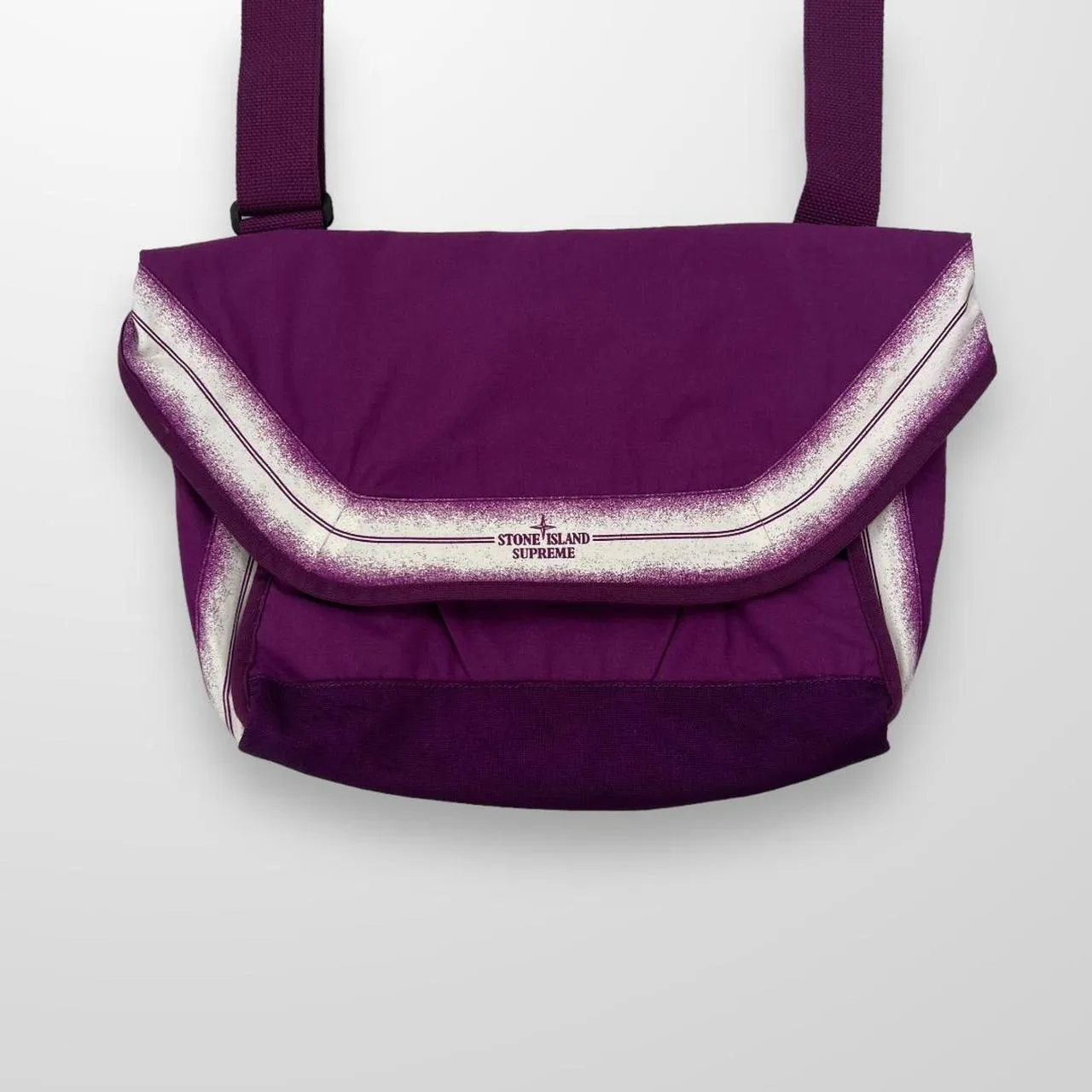 Supreme x Stone Island Purple Shoulder Bag