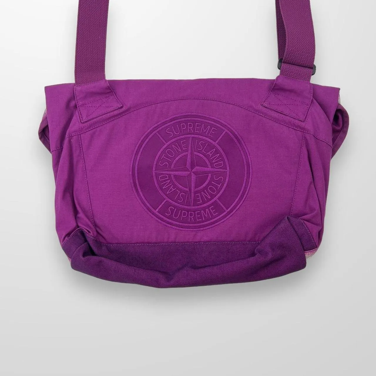 Supreme x Stone Island Purple Shoulder Bag