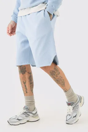 Tall Volley Short Length Heavyweight Ribbed Short | boohooMAN UK