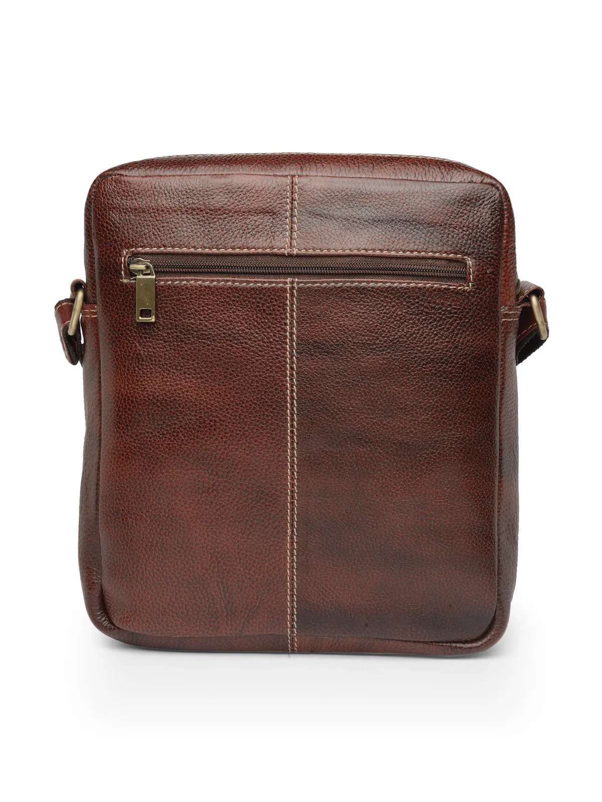 Teakwood Genuine Leather Mens Bag - Bombay_Brown