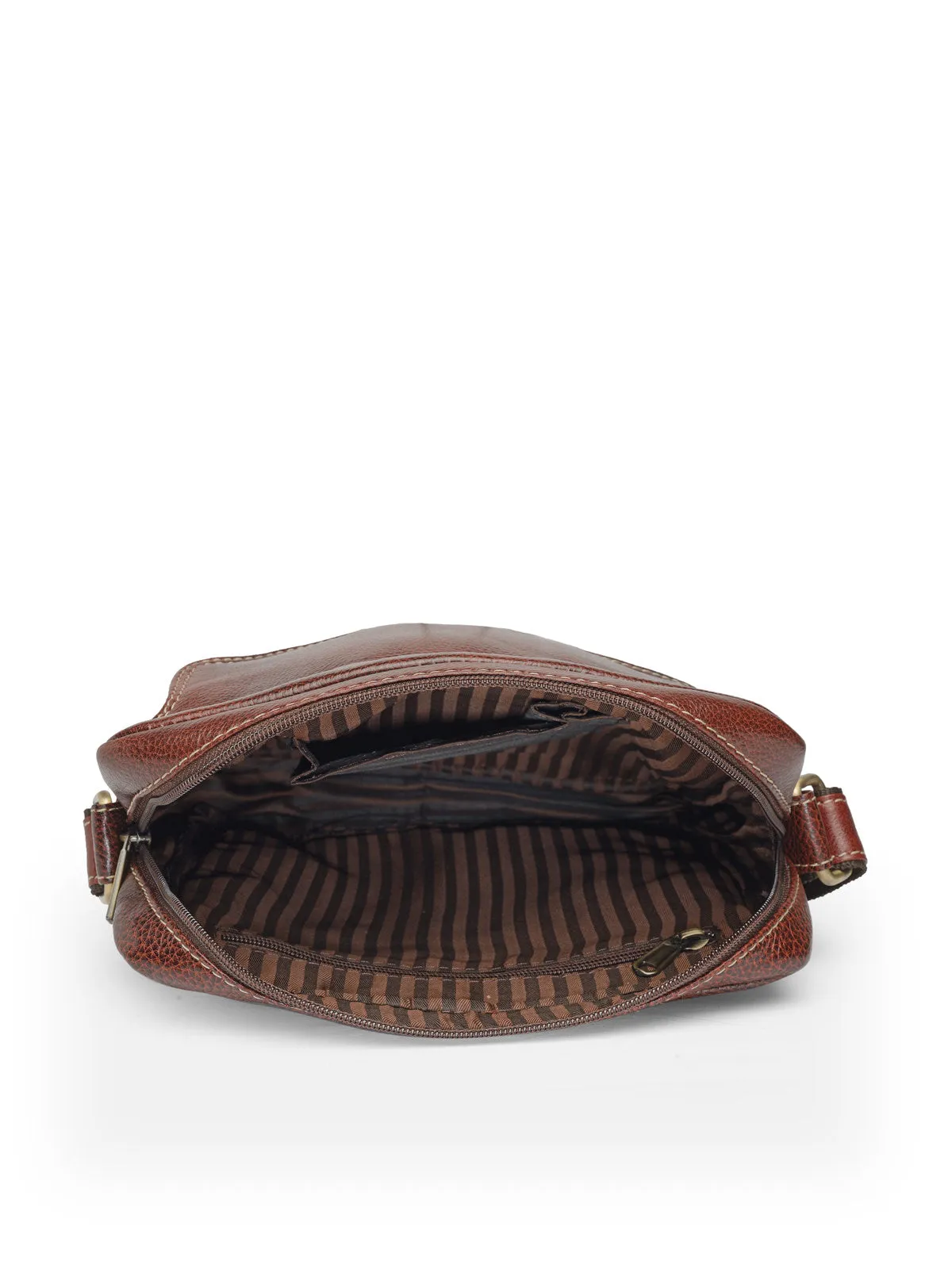 Teakwood Genuine Leather Mens Bag - Bombay_Brown