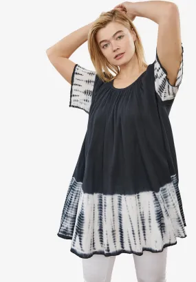 Tie-Dye Gauze Tunic