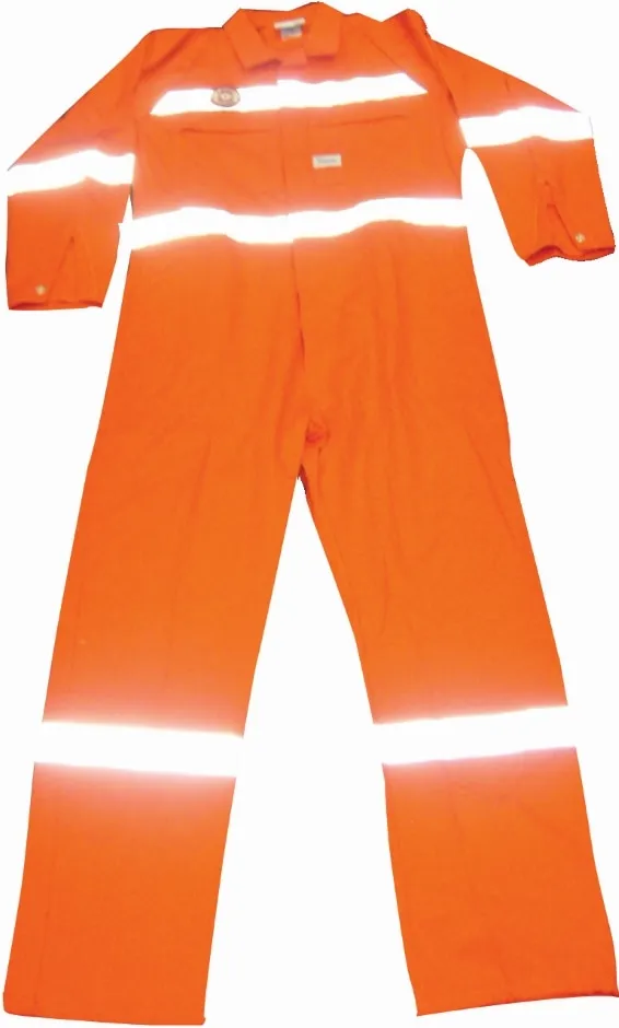 Tuffa Workwear Coverall with H-Pattern Reflective Tape - Flame-Resistant - Style S451 Indura Ultrasoft - Hi-Vis Orange - 82R - C