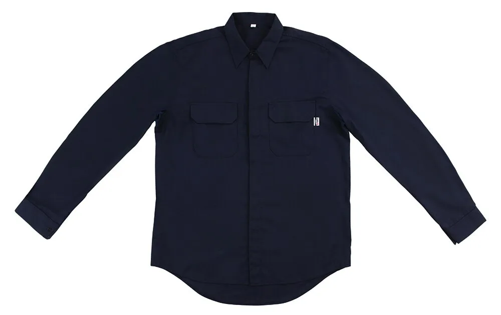 Tuffa Workwear Tuffa - Shirt - Mens - Flame Retardant - Open Front - Vented - Navy - SHTL222A NVY XS