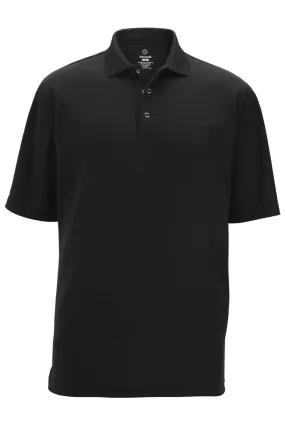 Unisex Snap Front Mesh Polo - Black