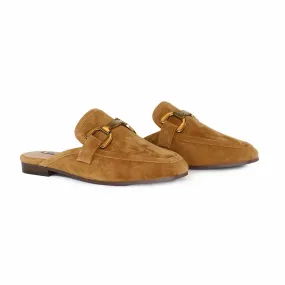 VELA SLIPPER TAN SUEDE-