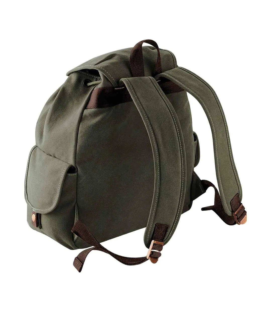 Vintage canvas backpack one size military green Quadra