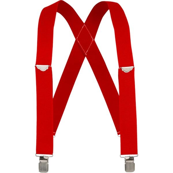 Welch Workwear Men's 2-In X-Back Casual Clip-On Suspender in Red, 46-In