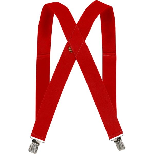 Welch Workwear Men's 2-In X-Back Casual Clip-On Suspender in Red, 46-In