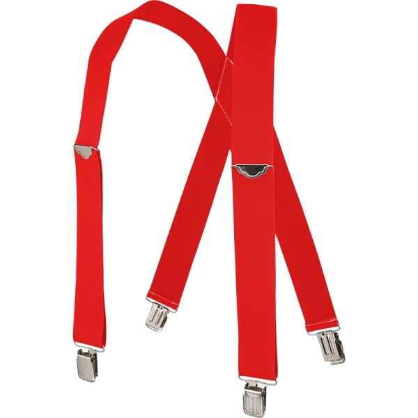 Welch Workwear Men's 2-In X-Back Casual Clip-On Suspender in Red, 46-In