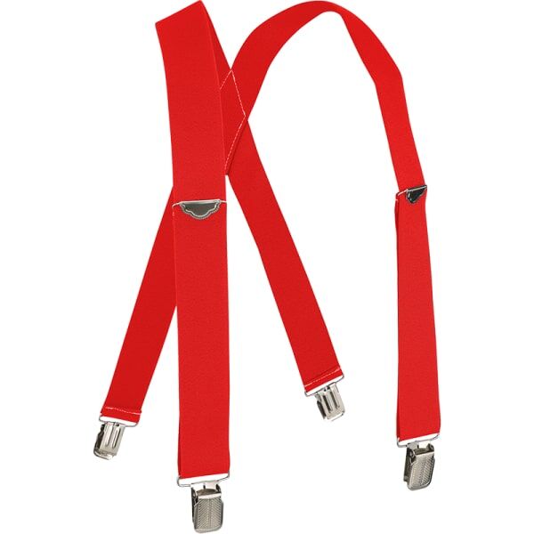 Welch Workwear Men's 2-In X-Back Casual Clip-On Suspender in Red, 46-In