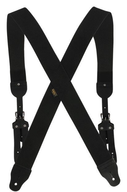 Welch Workwear Men's 2-In X-Back Cinch-Up Button-On Suspender in Black, 46-In