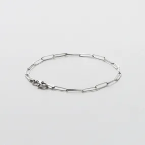 White Gold Chain Link Bracelet - Polished 2.6mm