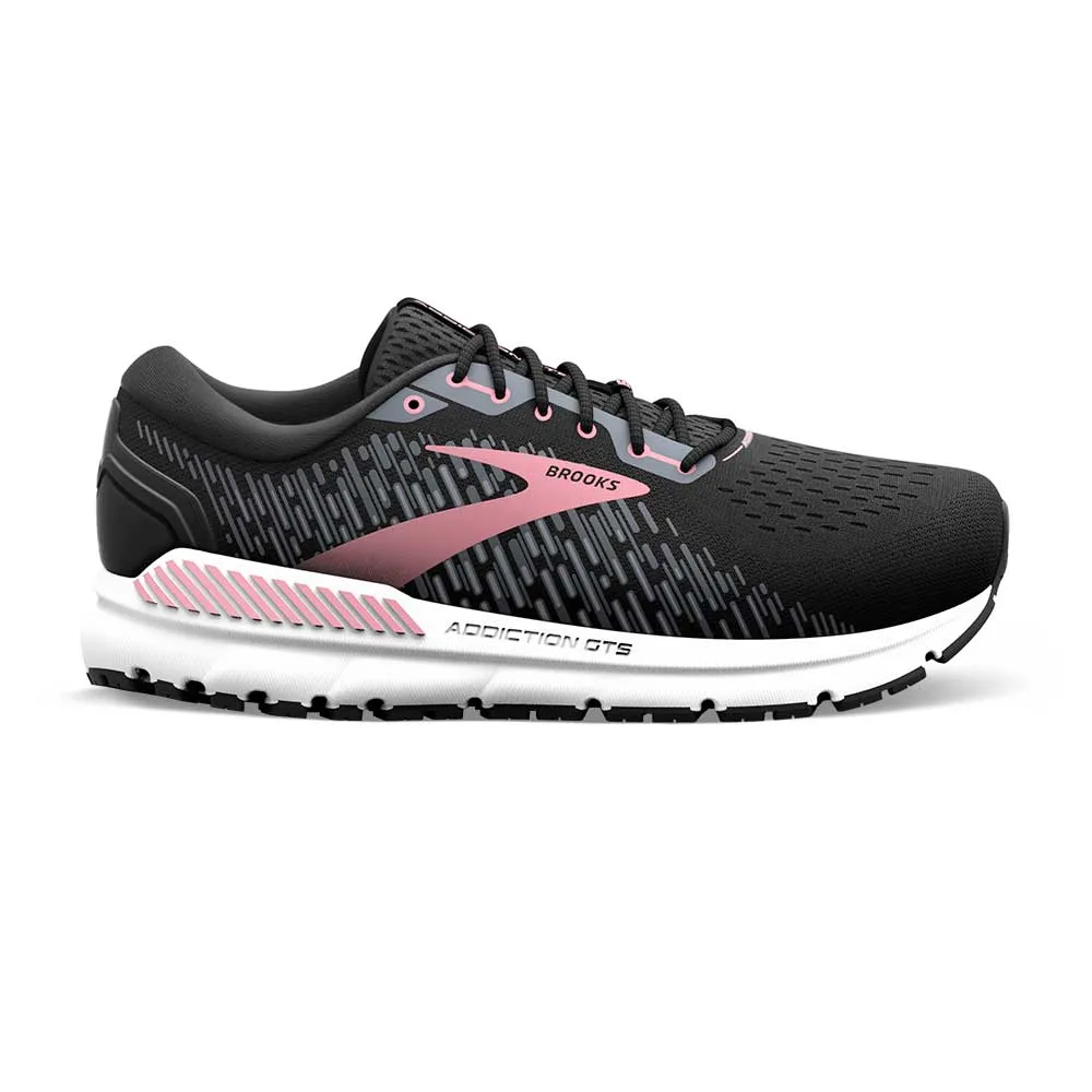 Women's Addiction GTS 15 Running Shoe- Black/Ebony/Mauvewood- Extra Wide (2E)