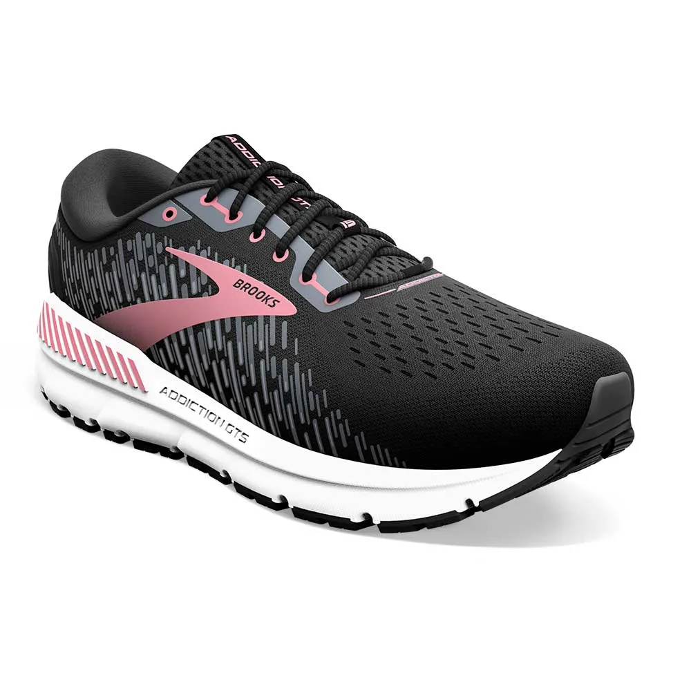 Women's Addiction GTS 15 Running Shoe- Black/Ebony/Mauvewood- Extra Wide (2E)