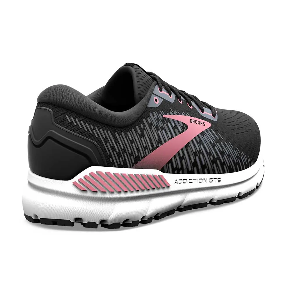 Women's Addiction GTS 15 Running Shoe- Black/Ebony/Mauvewood- Extra Wide (2E)