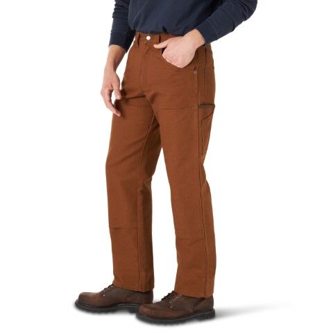 Wrangler Men's Relaxed Fit Riggs Workwear Mason Canvas Pant in Toffee Brown